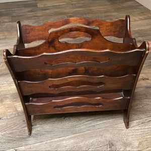 Wooden Antique Magazine Rack/Holder